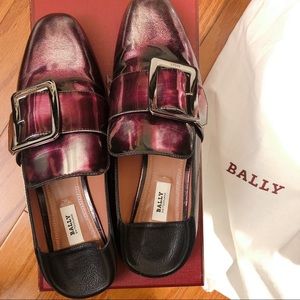 BALLY DARK RED loafer shoes shiny✨